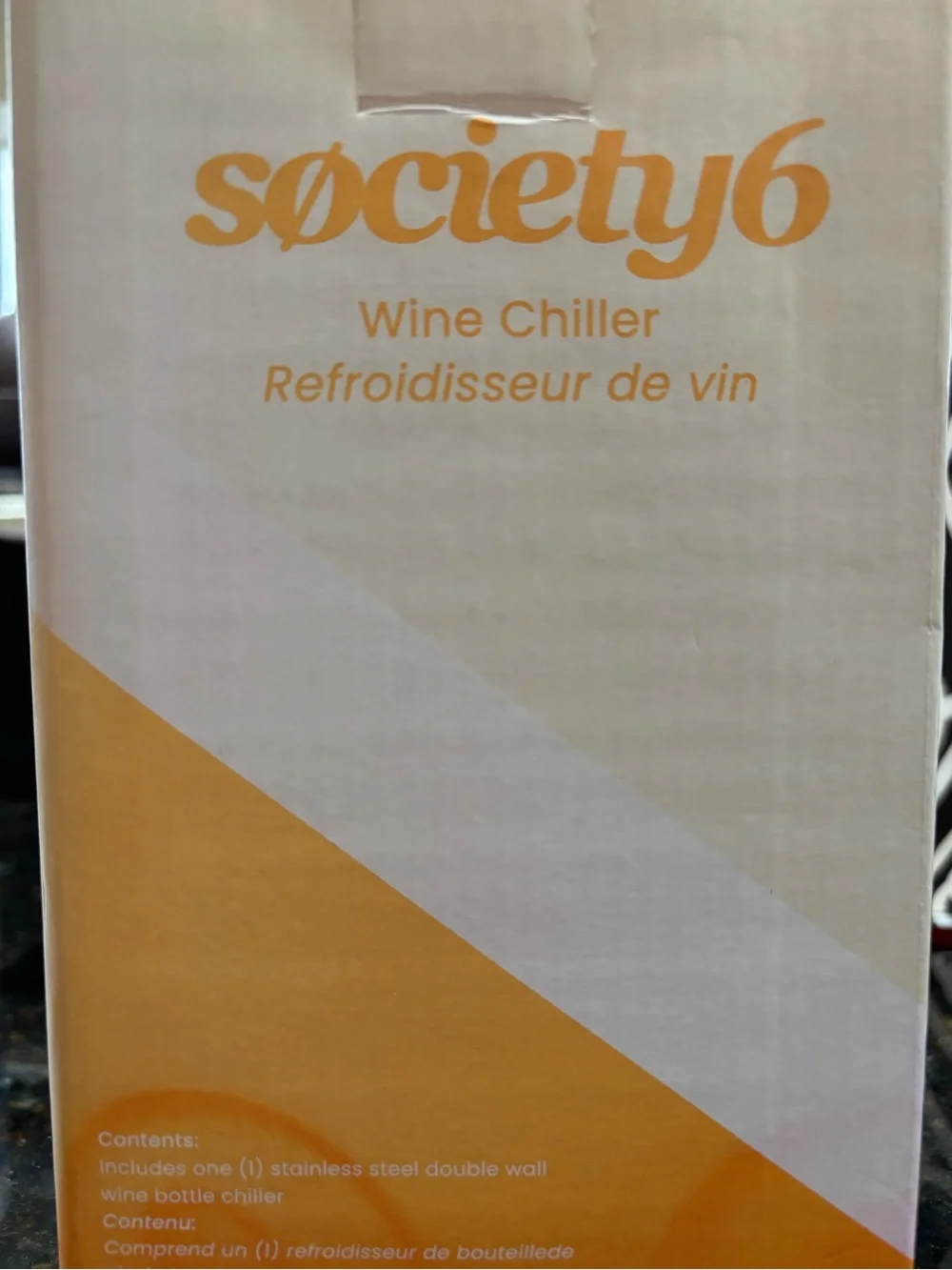 Society6 Orange and Cream Gradient Wine Chiller